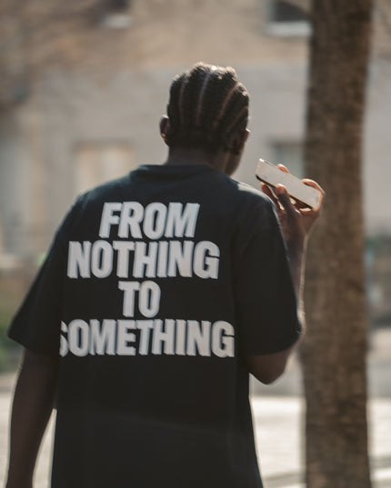 T shirt Main D'oeuvre Noir - FROM NOTHING TO SOMETHING