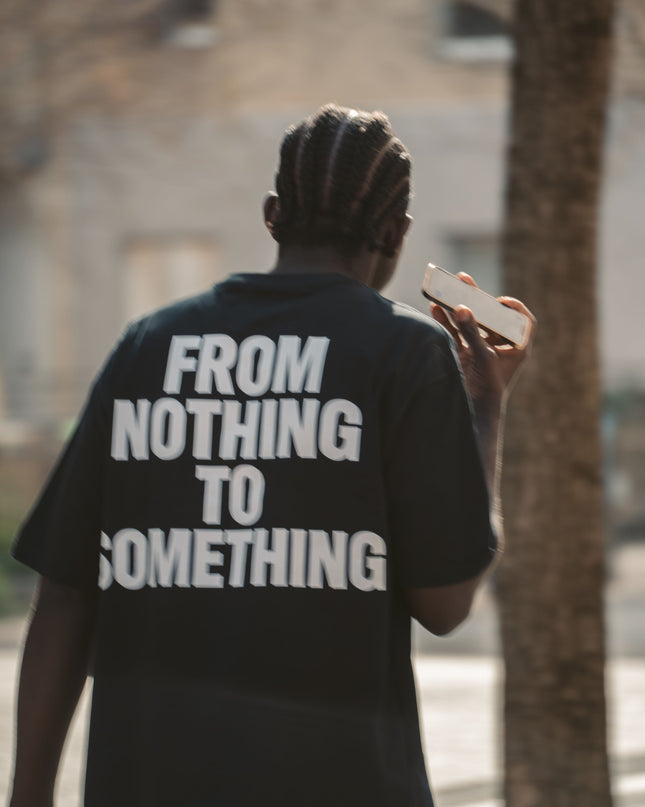 T shirt Main D'oeuvre Noir - FROM NOTHING TO SOMETHING