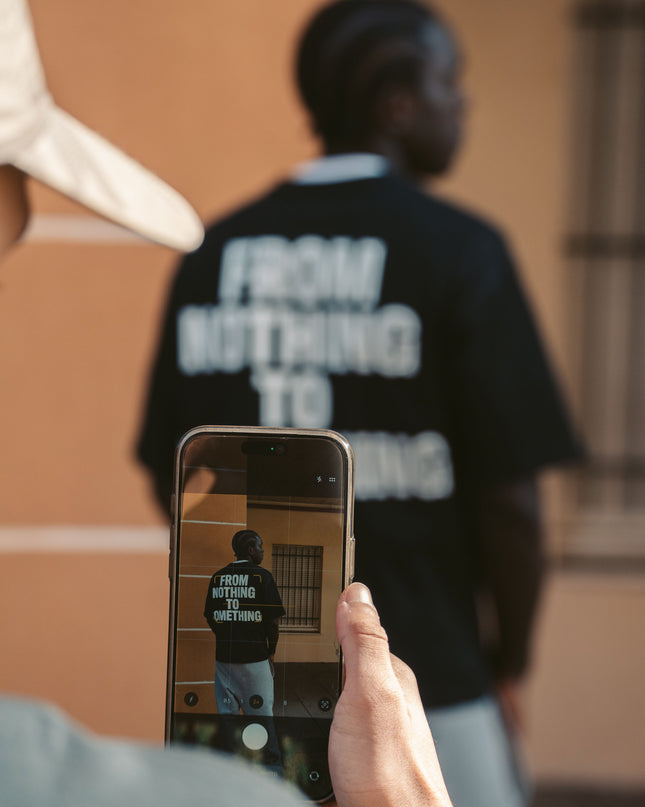 T shirt Main D'oeuvre Noir - FROM NOTHING TO SOMETHING